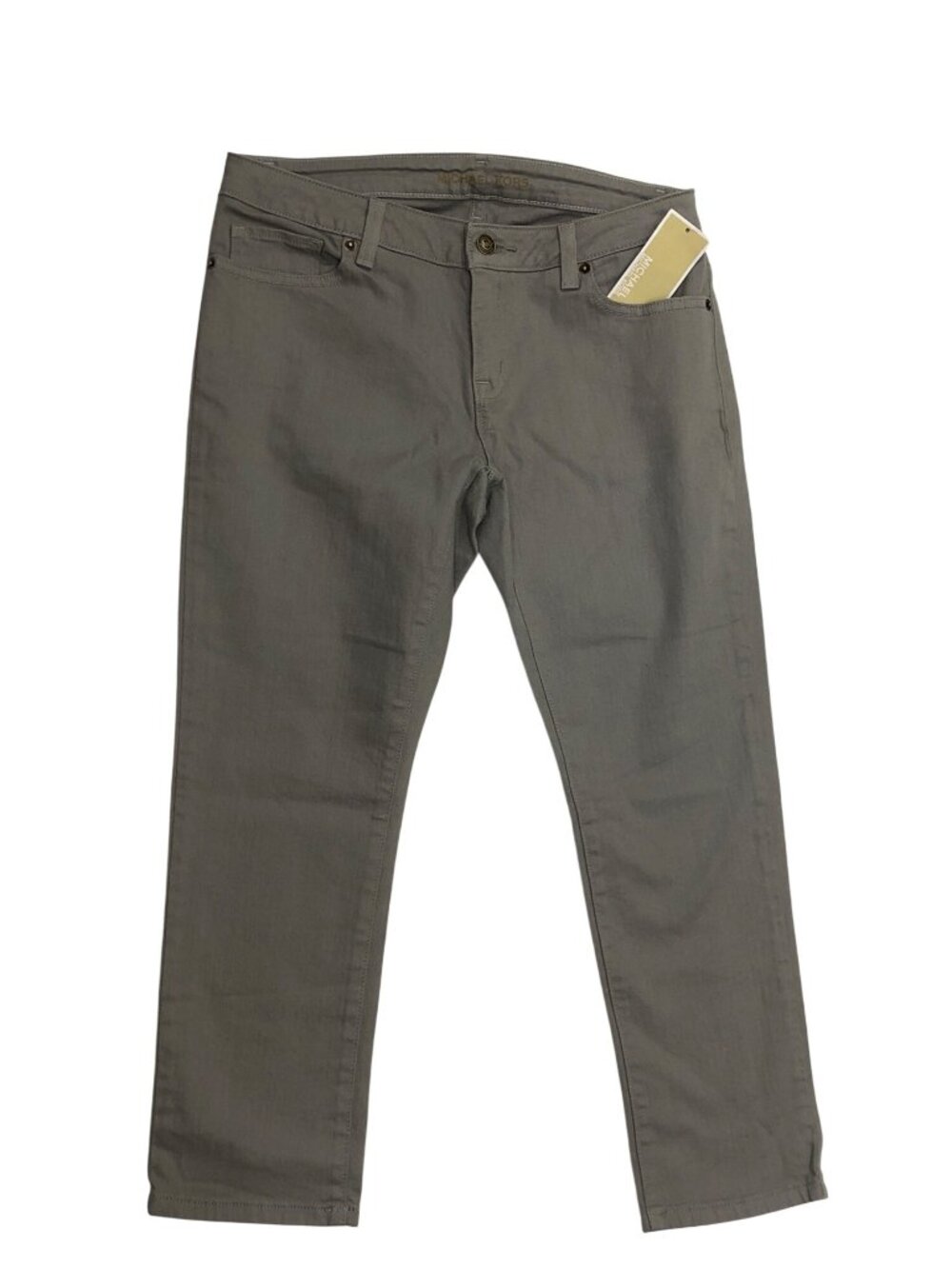 New Michael Kors Pants Cropped Grey  Jeans Womens 4 Stretch Slim Mid Rise Capri